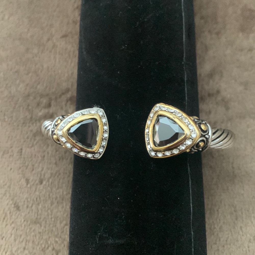 Silver bracelet with jewels